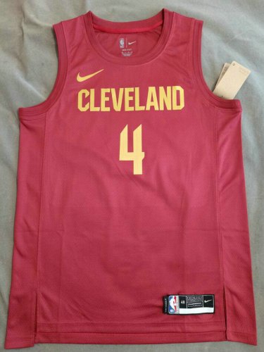 Maillot de Basket #4 Mobley Cavaliers 22-23 Rouge Imprimé